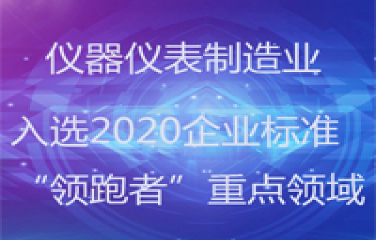 儀器儀表制造業(yè)入選2020企業(yè)標準“領跑者”重點領域